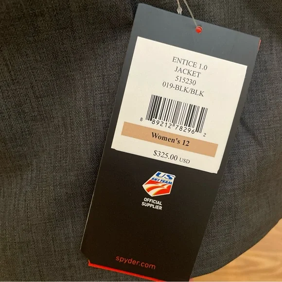 Spyder Women's Black Hooded Ski Jacket - Picture 6 of 7